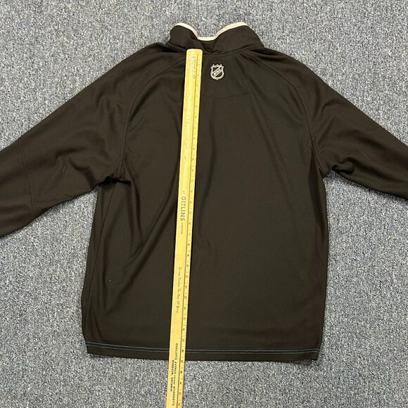 San Jose Sharks NHL Hockey 1/4 Zip Pullover Reebok Center Ice Collection Sz XL - Picture 8 of 9